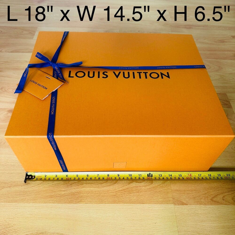 LV Louis Vuitton EMPTY large gift box - orange XL, L 18" x W 14.5" x H 6.5”